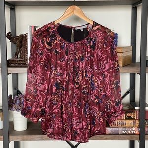 NWT Anthropologie Marilla Pintucked Blouse XS